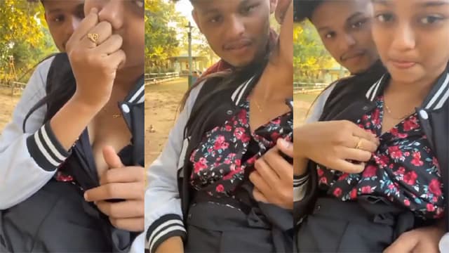 School Girl Sweet Boobs – Outdoor BF Squeeze MMS
