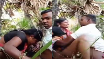 Tamil Nadu Aunty Outdoor Saree blowjob