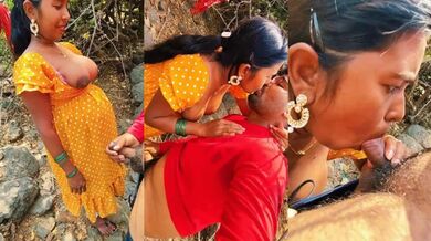 Young Tamil Bhabhi Nude & Blowjob Lover Ther Forest Video